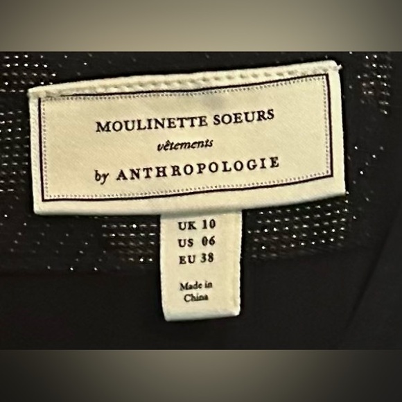 Anthropologie Moulinette Soeurs Mixed Media Ciao Bella Faux Wrap Dress - Picture 10 of 11